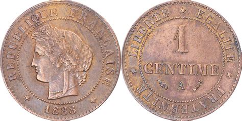 Frankreich Centime 1888 A Münze Cérès Paris SS Bronze KM 826 1