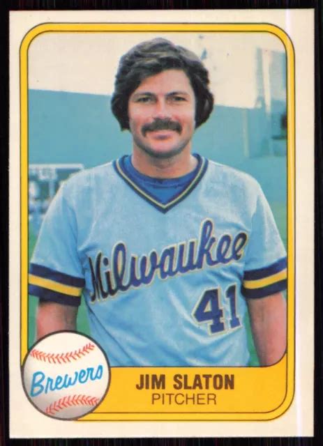 1981 FLEER JIM Slaton Milwaukee Brewers 518 EUR 2 20 PicClick FR