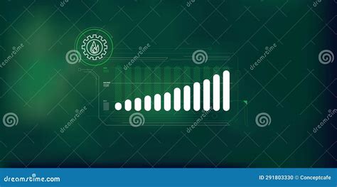 Infographics Of The Dynamics Of Production Growth In The Gas Industry Stock Illustration