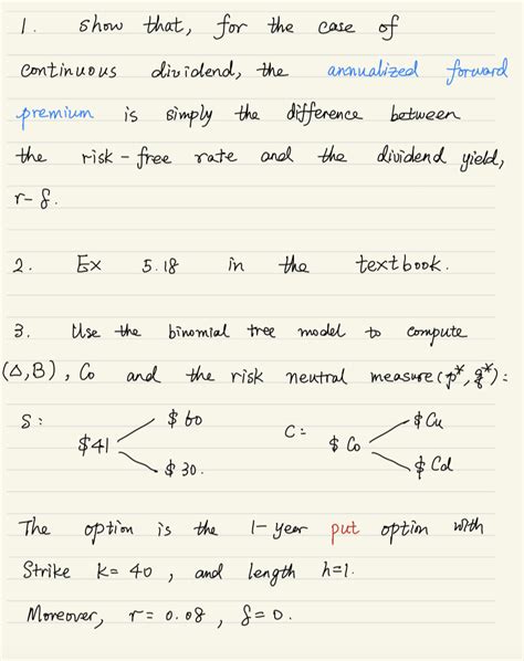 Solved 1. show that for the case of continuous dividend, the | Chegg.com