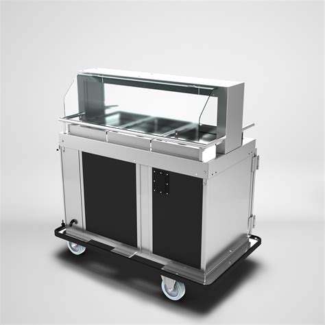 Mobile Food Serving Carts Duo Ambient Heated Skanos