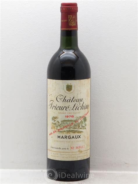 Acheter Château Prieuré Lichine 4ème Grand Cru Classé 1978 lot 4635