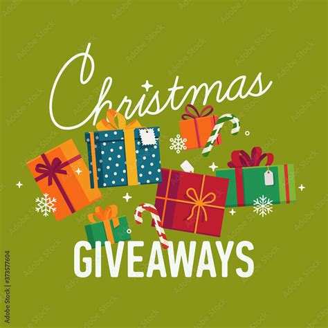 Cool Vector Banner Or Poster Template On Christmas Giveaways Special