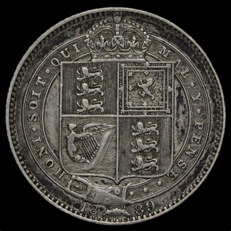 1889 Queen Victoria Jubilee Head Silver Shilling GVF