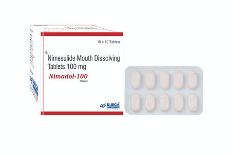 Nimadol 100 Nimesulide 100 Mg Mouth Dissolving Tablets At Rs 250box In