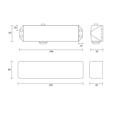 Rutland Ts5204 En2 4 Overhead Door Closer Pvd Brass