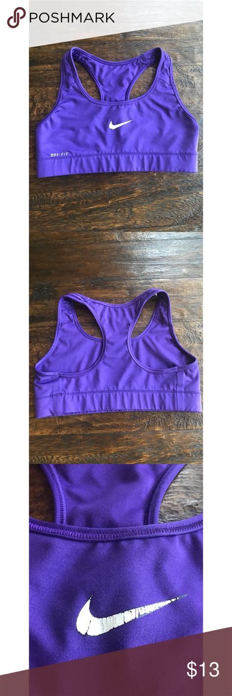 NIKE dri-fit classic purple sports bra (xs) | Purple sports bras ...