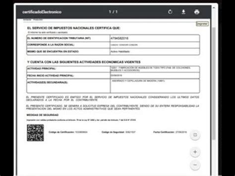 Certificacion Electronica Nit YouTube