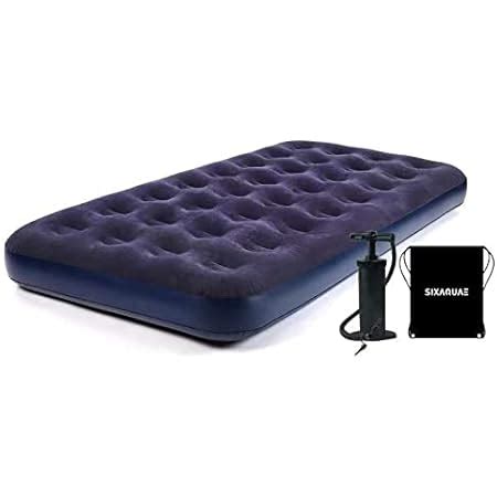 Amazon SIXAQUAE Twin Camping Air Mattress 9 Raised Inflatable Air