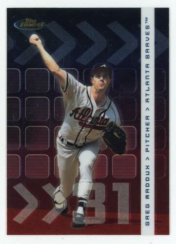 2002 Topps Finest 80 Greg Maddux Atlanta Braves Baseball Card EBay