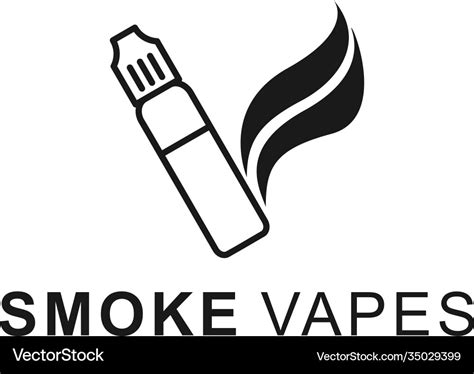 Smoke Vapes Logo Design Simple Minimalist Icon Vector Image