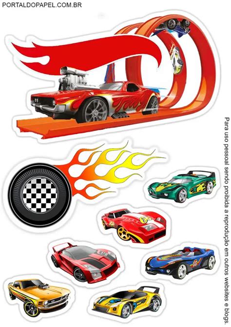 Topos De Bolo Hot Wheels Para Imprimir