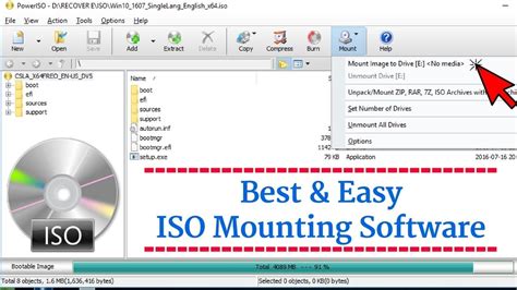 How To Mount Iso File With Poweriso YouTube