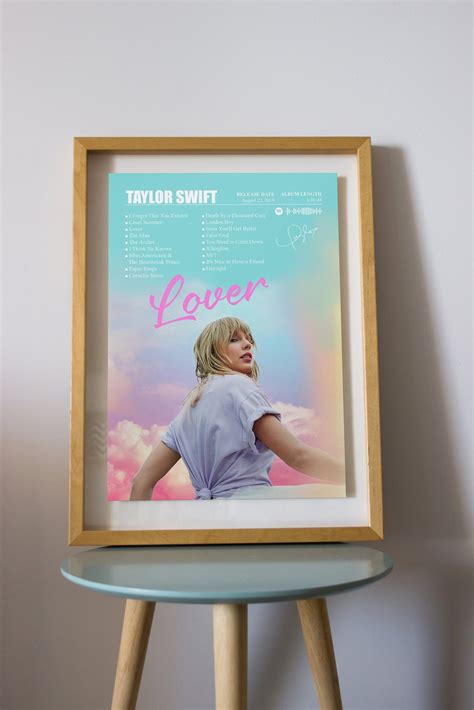 Taylor Swift Lover Poster Taylor Swift Lover Album Cover Etsy