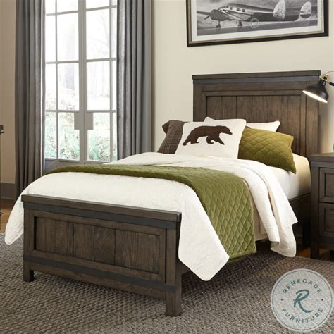 Thornwood Hills Rock Beaten Gray Twin Panel Bed From Liberty Coleman