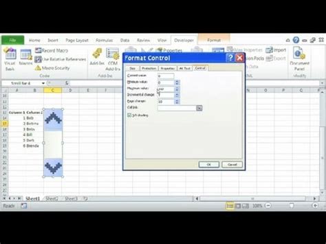 How To Insert A Scrollbar In Excel Basics Of Microsoft Excel Youtube