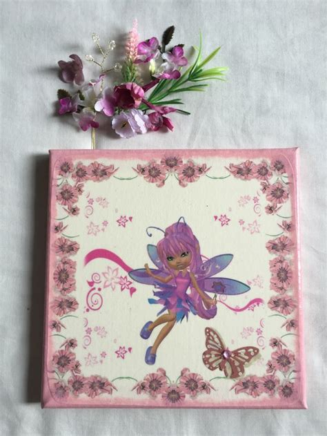 Hand Crafted Fantasy Fairy Canvas Wall Art Craft Create Celebra On