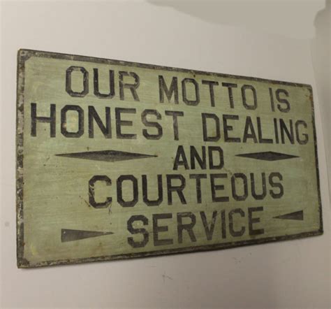 Bargain Johns Antiques Antique Our Motto Advertising Trade Sign