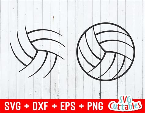 Volleyball Ball Svg Volleyball Cut File Svg Dxf Eps Etsy