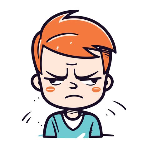 Illustration of a Cute Boy Crying with Sad Expression Vector 32922450 ...