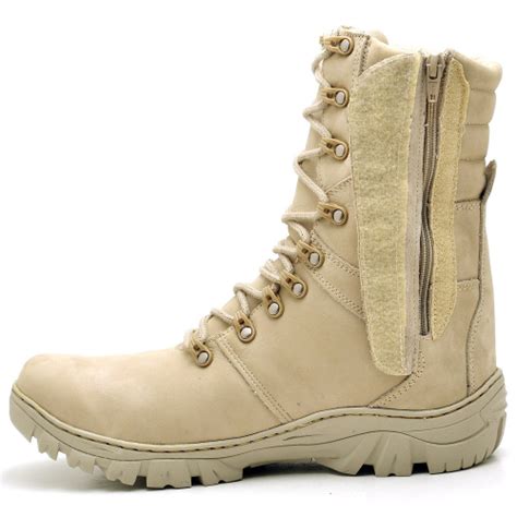 Bota Coturno Masculino Em Couro Legitimo Confort Boots Bege 37 Em