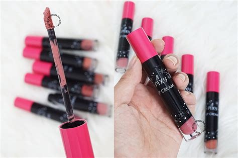 Review And Swacthes All Colors Pixy Lip Cream Nude Series Beauty