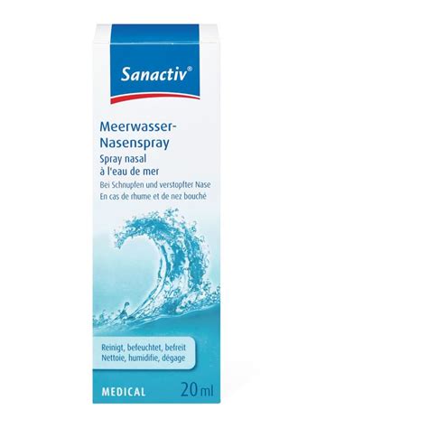 Sanactiv Medical Meerwasser Nasenspray Bei Schnupfen Und