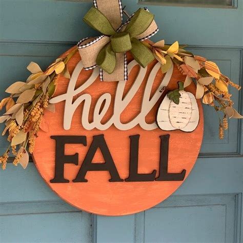 60+ Fall Door Hangers | Fall door decorations, Fall decorations porch ...