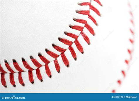 Baseball Seams Stock Image Image Of Baseball Macro Closeup 4337129