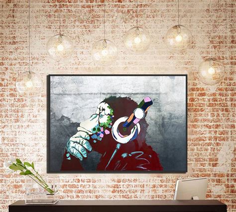 Street Art Poster Monkey Graffiti Wall Art Music Poster - Etsy