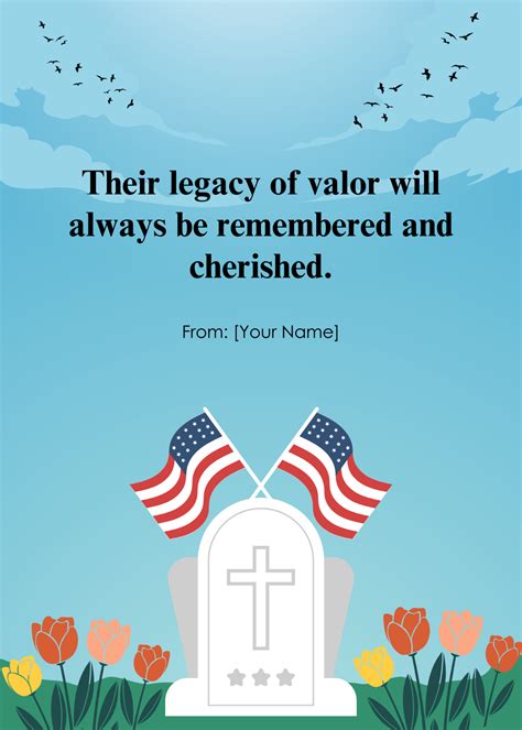 Free Memorial Day Observance Out Of Office Message Template to Edit Online