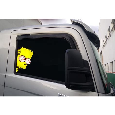 Adesivo Lateral Vidro Caminhão Carro Decorativo Bart Simpson 3