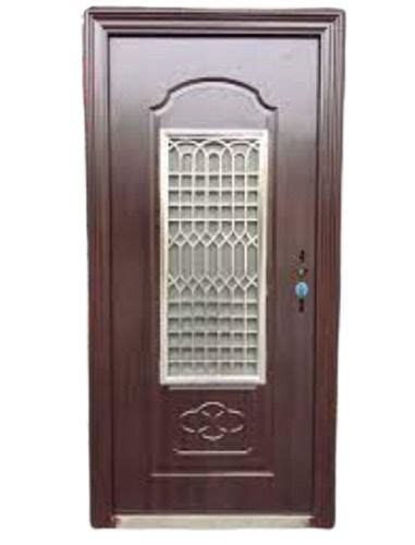 Strong And Unbreakable Rust Proof Mild Steel Brown Safety Door For Home