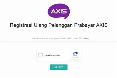 Cara Registrasi Ulang Kartu Axis