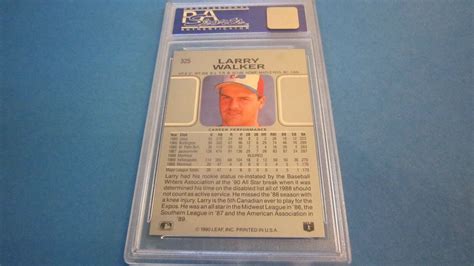 Leaf Larry Walker Rookie Card Graded Psa Mint Hof Rc