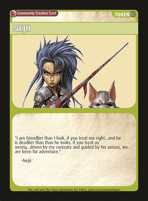 Nejii Custom Card Paizo Pathfinder Adventure Card Game Community