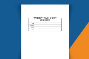 Weekly Time Sheet Log Book Graphic By Renatori Designs Creative Fabrica