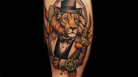 Lion Head Tattoo Stock Photos, Images and Backgrounds for Free Download