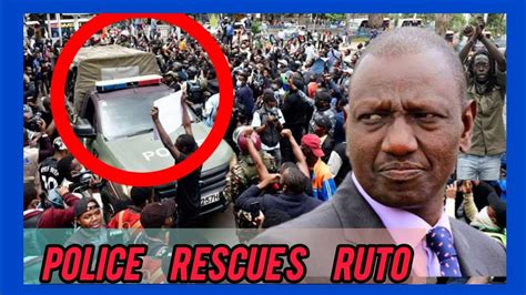 Police Rescues Ruto In Nyahururu Today From Angered Gen Z Wanted To