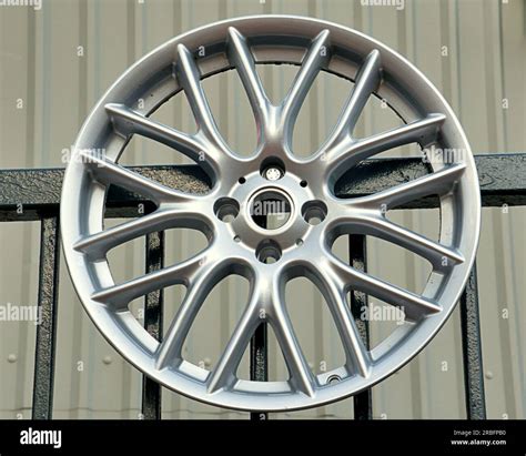 Powder Coated Car Wheels Stock Photo Alamy