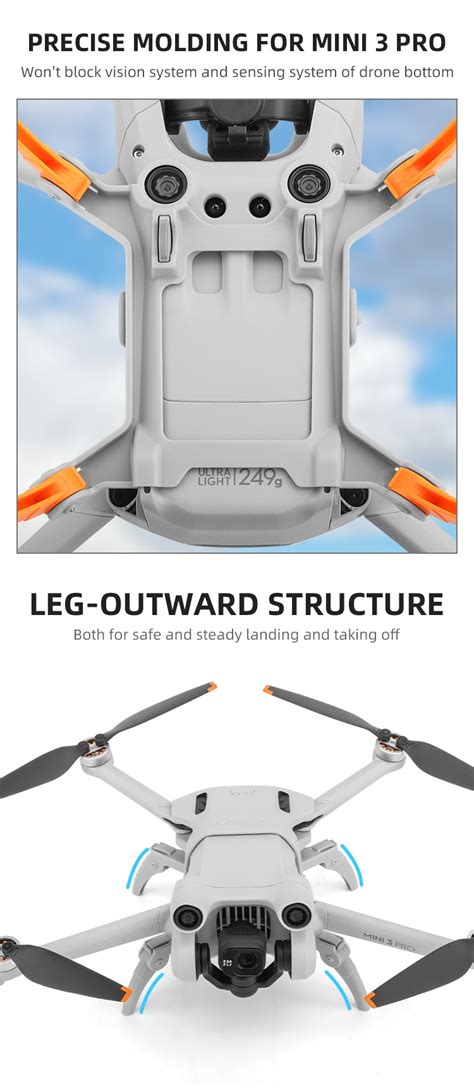 Sunnylife Mm Lg For Dji Mini Pro Drone Foldable Landing Gear Anti