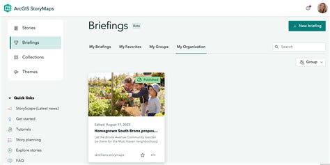 Briefings In Arcgis Storymaps