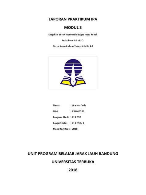 Laporan Praktikum Ipa Modul 1 Pdf