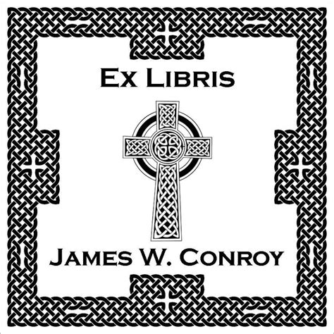 Personalized Celtic Cross Ex Libris Personal Etsy