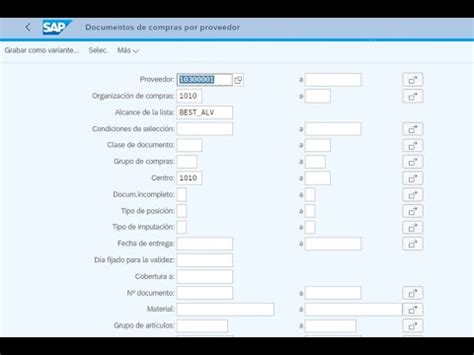 Como Consultar Pedidos De Compras En SAP S4 HANA ME2L YouTube