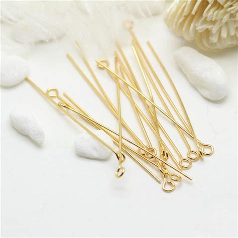 500 14k Gold Eye Pin Eye Head Pin O Pins Gauge 22 Delicate Component