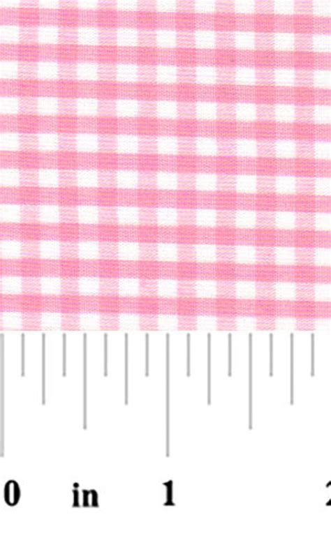 Pink Gingham Fabric 1 8 Inch Gingham Fabric Finders Check 8th Etsy