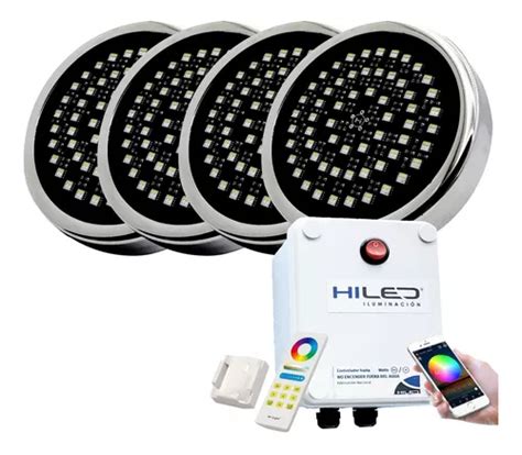 Luces Para Pileta Led Rgbw W Fuente Control Remoto Wifi Env O Gratis