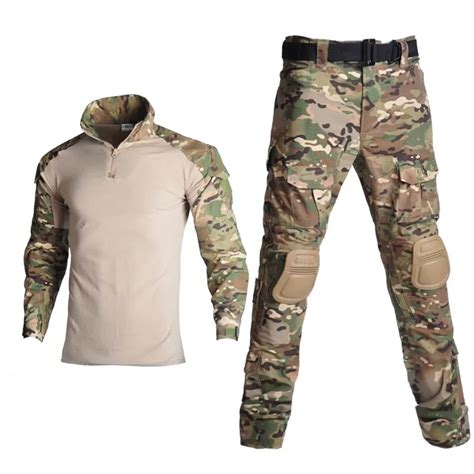 Conjunto De Uniforme De Camuflaje Traje Militar Con Camisa Y