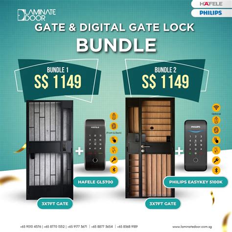 Great Singapore Sale 2025 | Mild steel gate and locks combo